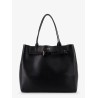 Leather shoulder bag with logo