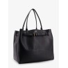 Leather shoulder bag with logo