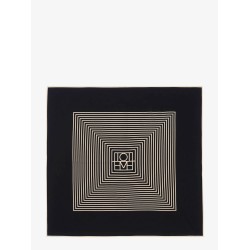 Silk foulard with Centered Monogram print