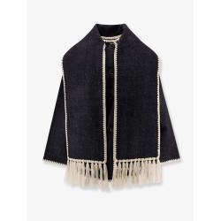 Wool blend emboidered jacket