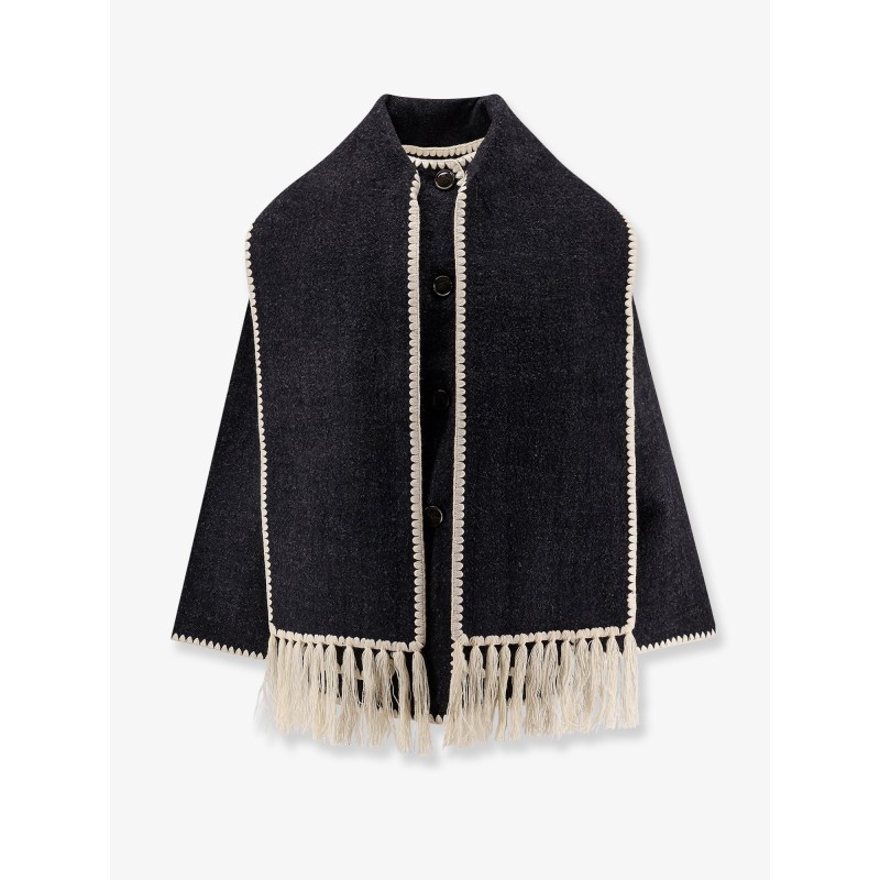 Wool blend emboidered jacket
