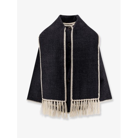 Wool blend emboidered jacket