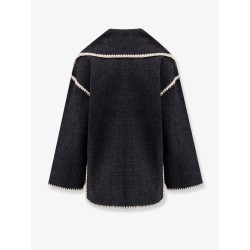 Wool blend emboidered jacket