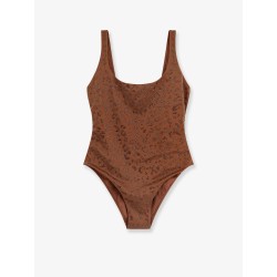 Lora Shiny Strass Leopard one-piece swimsuit