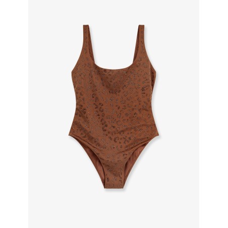 Lora Shiny Strass Leopard one-piece swimsuit