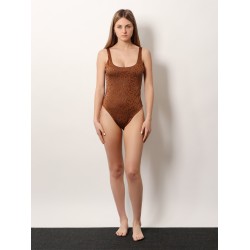 Lora Shiny Strass Leopard one-piece swimsuit
