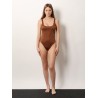 Lora Shiny Strass Leopard one-piece swimsuit