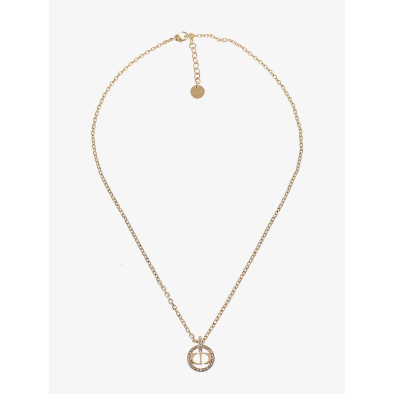Brass necklace with logo monogram