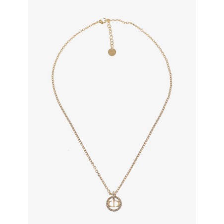 Brass necklace with logo monogram