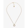 Brass necklace with logo monogram