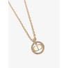 Brass necklace with logo monogram