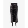 Denim skirt with laces interwining