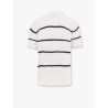 Linen blend cardigna with striped motif