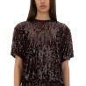"JULI" TOP WITH SEQUINS