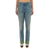 DENIM PANTS WITH JACQUARD EDGES
