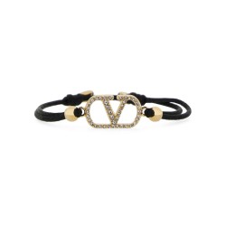 COTTON AND SWAROVSKI® CRYSTAL "VLOGO SIGNATURE" BRACELET