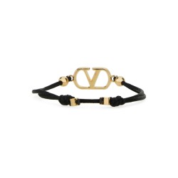 COTTON AND SWAROVSKI® CRYSTAL "VLOGO SIGNATURE" BRACELET
