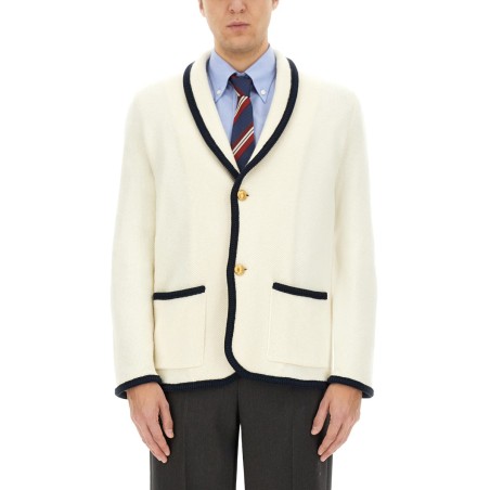 WOOL AND COTTON SINGLE-BREASTED JACKET
