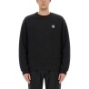 COTTON CREWNECK SWEATSHIRT WITH "CHEZ VALENTINO" PATCH