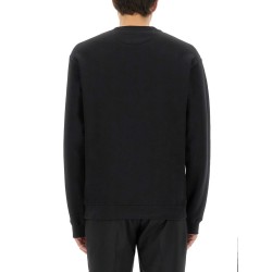 COTTON CREWNECK SWEATSHIRT WITH "CHEZ VALENTINO" PATCH