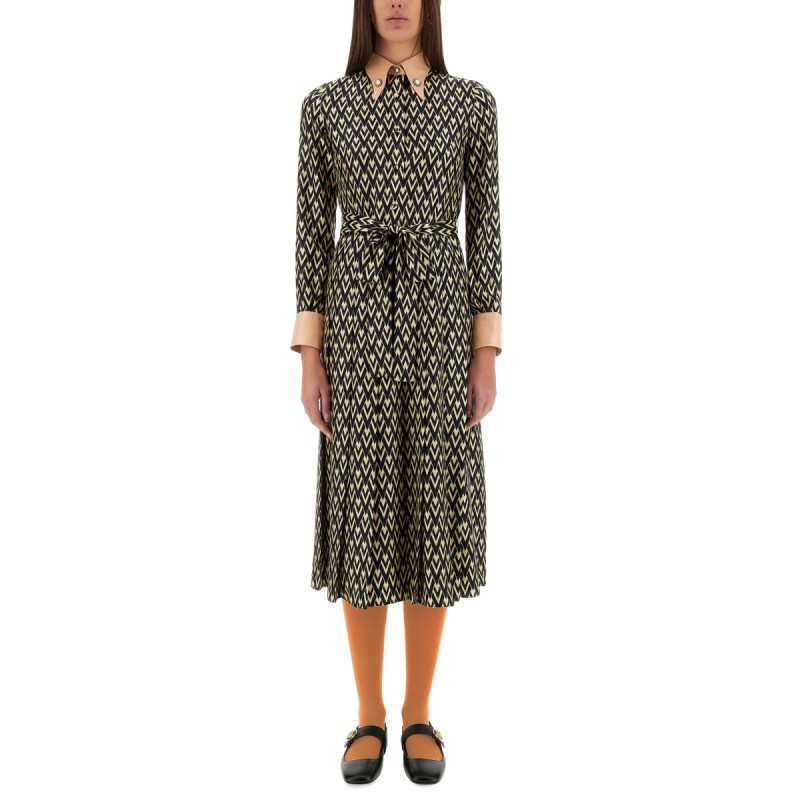 "TOUTE LA V" TWILL MIDI DRESS "TOUTE LA V" TWILL MIDI DRESS