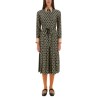"TOUTE LA V" TWILL MIDI DRESS