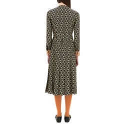 "TOUTE LA V" TWILL MIDI DRESS