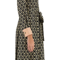 "TOUTE LA V" TWILL MIDI DRESS