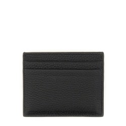 GARNET CALFSKIN "ROCKSTUD" CARD HOLDER
