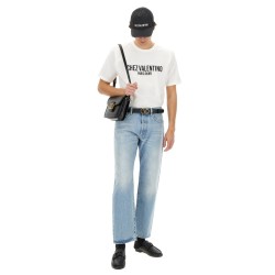 COTTON T-SHIRT WITH "CHEZ VALENTINO" PRINT