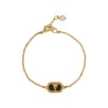 METAL, ENAMEL, CRYSTAL AND SWAROVSKI® PEARL "OVALETTE" BRACELET