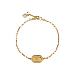 METAL, ENAMEL, CRYSTAL AND SWAROVSKI® PEARL "OVALETTE" BRACELET