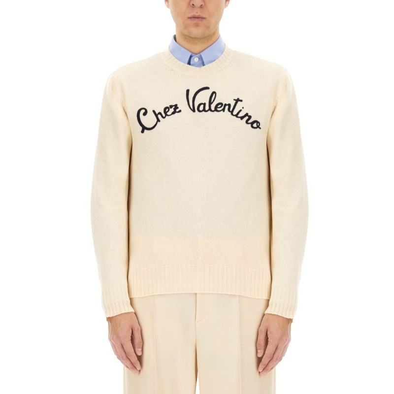 "CHEZ VALENTINO" EMBROIDERED SWEATER