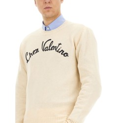 "CHEZ VALENTINO" EMBROIDERED SWEATER