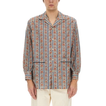 PAJAMA SHIRT WITH "VOYAGE IMAGINAIRE" PRINT