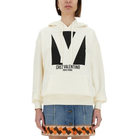 COTTON HOODIE WITH PRINT
