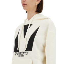 COTTON HOODIE WITH PRINT