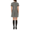 EMBROIDERED DAMIER LIGHT TWEED SHORT DRESS