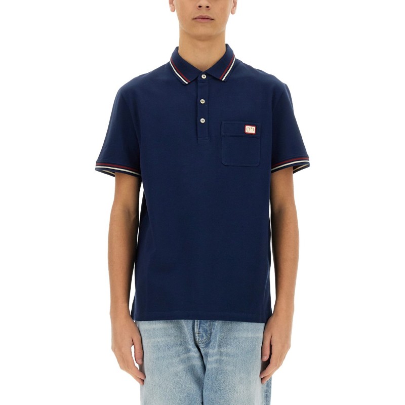 POLO SHIRT WITH VLOGO PATCH