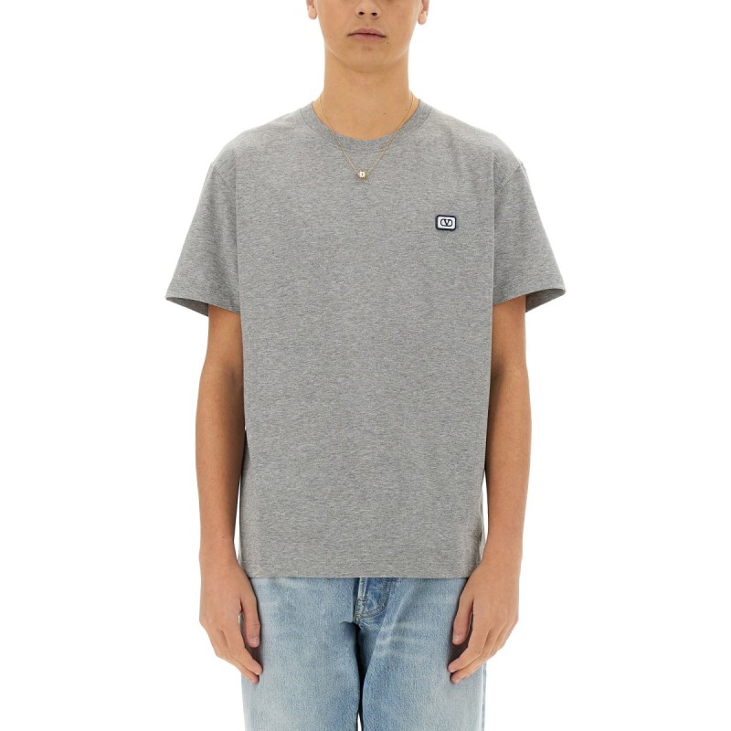 COTTON T-SHIRT WITH "VLOGO" PATCH