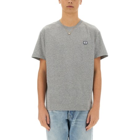 COTTON T-SHIRT WITH "VLOGO" PATCH
