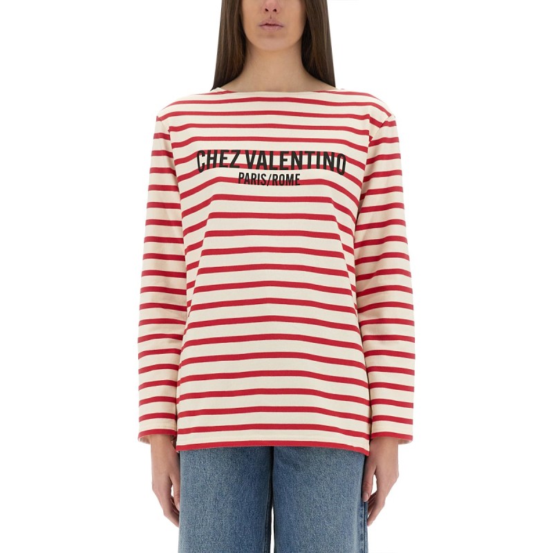 COTTON LONG SLEEVE T-SHIRT WITH PRINT