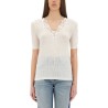 TOP WITH LACE NECKLINE