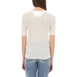 TOP WITH LACE NECKLINE