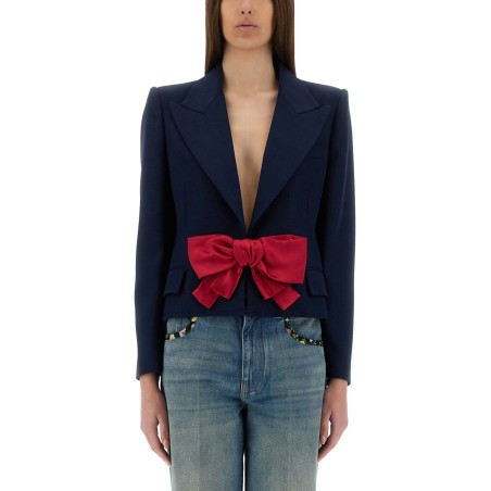 VISCOSE JACKET WITH BOW