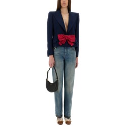 VISCOSE JACKET WITH BOW
