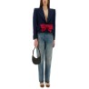 VISCOSE JACKET WITH BOW