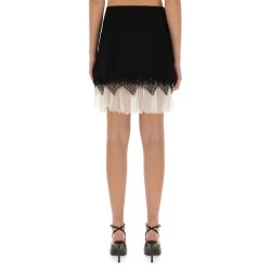 SPIDER WEB LACE MINISKIRT