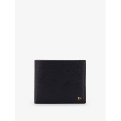 Leather wallet with logo