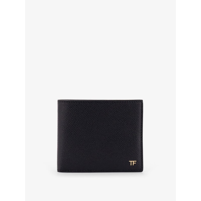 Leather wallet with logo